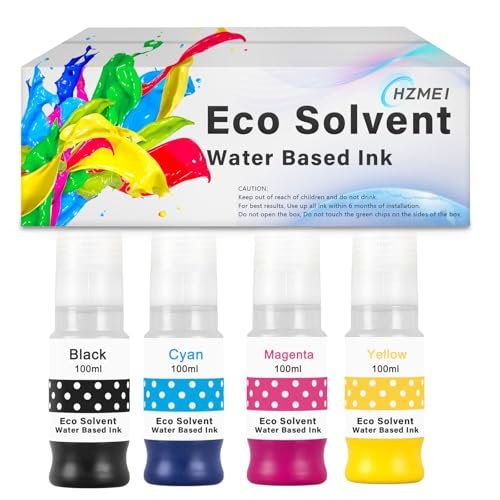 HZMEI Eco Solvent Ink Water Based Printer Ink Replacement...