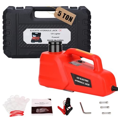 EFFIROSO Electric Car Jack 5 Ton/11000lbs 12V Lightweight...