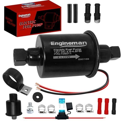 ENGINEMAN Universal Electric Fuel Pump 12V 2.5-4.5 PSI...