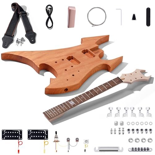 Leo Jaymz DIY Electric Guitar Kits with Mahogany Body and...