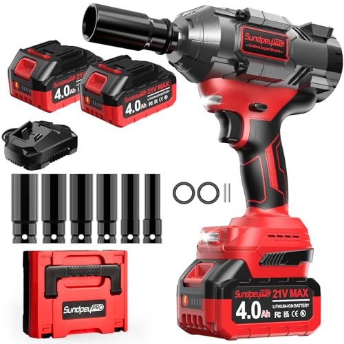 SundpeyPRO Cordless Impact Wrench 1107Ft-lbs(1500N·m) -...