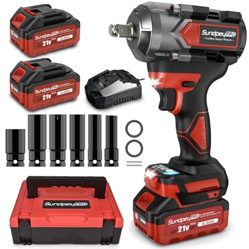 SundpeyPRO Cordless Impact Wrench 750Ft-lbs - 1000N·m Power...