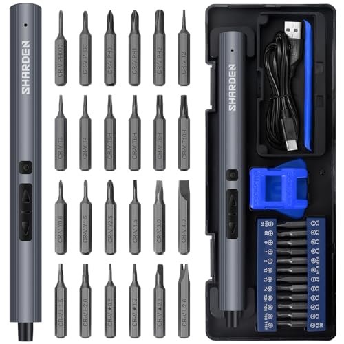 SHARDEN Mini Electric Screwdriver, 29 in 1 Small Electric...