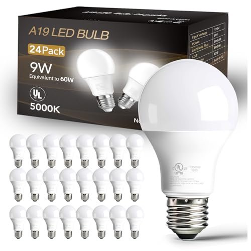 dalattin 24 Pack LED Bulbs Daylight White 5000K, 60 Watt...
