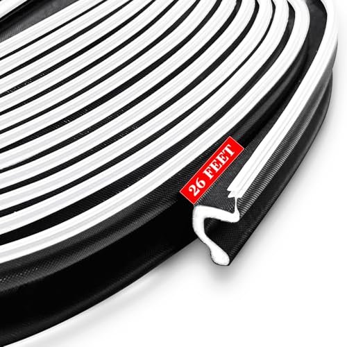 Extra Wide Weather Stripping Door Seal,Black Kerf Door...