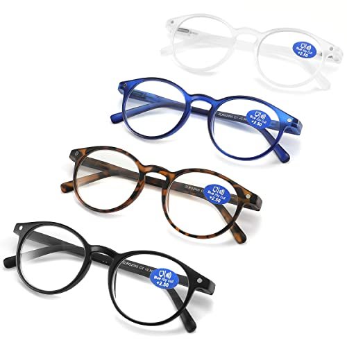 AIKLLY Reading Glasses Blue Light Blocking - Spring Hinges...