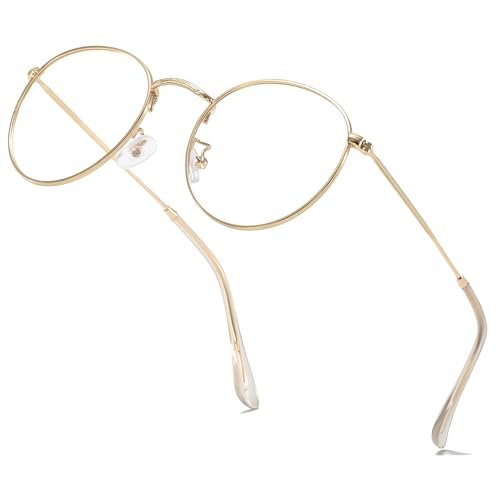 aisswzber Small Round Circle Classic Unisex Eyewear...