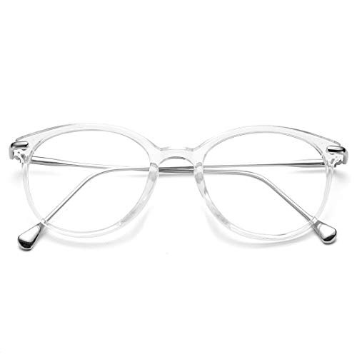 COASION Vintage Round Clear Glasses Non-Prescription...