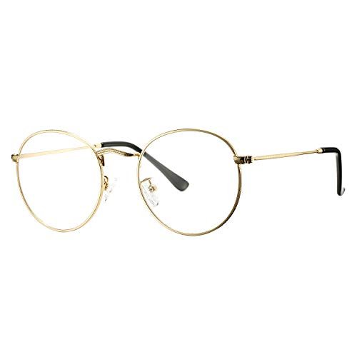 Pro Acme Classic Round Metal Clear Lens Glasses Frame...