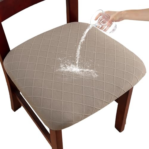 YUEANG Waterproof Chair Seat Covers Set of 6 for Dining...