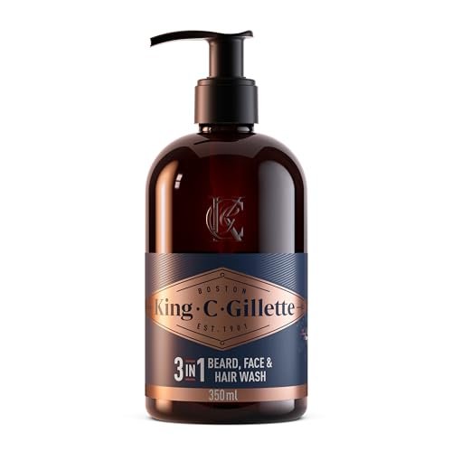 King C. Gillette Beard Wash, Mens Face Wash, 11 oz,...