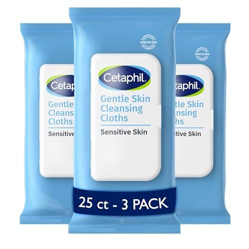 Cetaphil Face and Body Wipes, Gentle Skin Cleansing Cloths,...