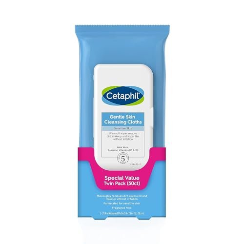 Cetaphil Face and Body Wipes, Gentle Skin Cleansing Cloths,...