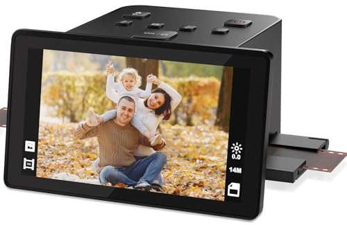 22MP Film and Slide Scanner with 5” LCD Screen, Convert...