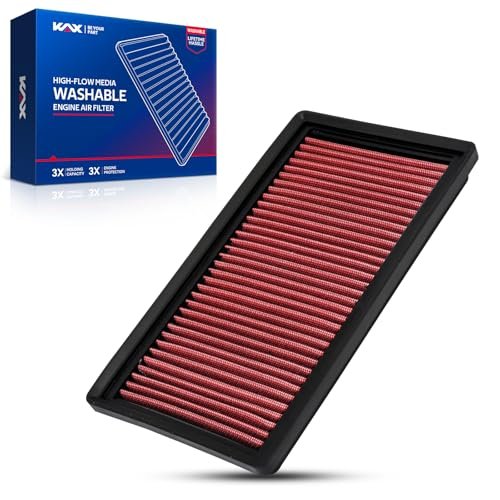 KAX Premium Washable Engine Air Filter, 33-3080 Replacement...