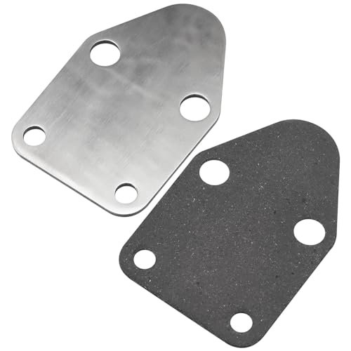 Chrome Fuel Pump Block Off Plate with Gasket/Fuel Pump...
