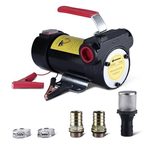 NORJIN 12V DC Electric Fuel Transfer Pump, High-Efficiency...