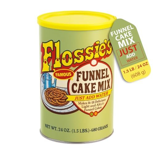 Flossie’s Famous Funnel Cake Mix, 24 oz – Resealable &...