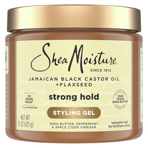 SheaMoisture Strong Hold Styling Gel+Flaxseed Jamaican...