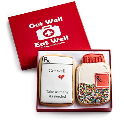 Custom Cookies Get Well Cookies - Set of 2 Kosher...
