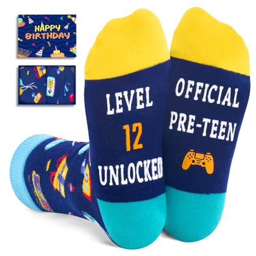 Zmart 12th Birthday Gifts for Boys - Socks for Tween...