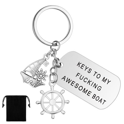 Hicarer 1 Pc Boat Owner Keychain Keys to My Awesome...