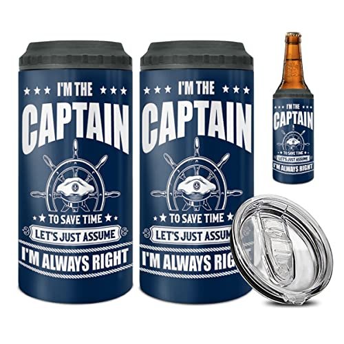 winorax Captain Tumbler Can Cooler 4-in-1 I'm The Captain...