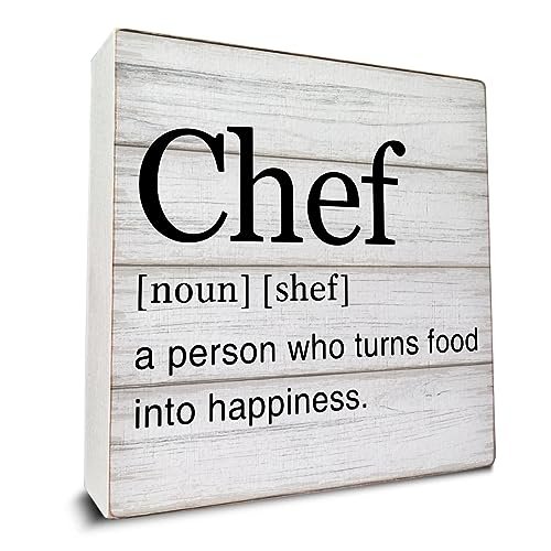 Chef Gift for Men Women Chef Definition Quotes Wooden Box...