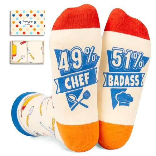 HAPPYPOP Chef Gifts Ideas - Cooking Baking Pastry Socks,...