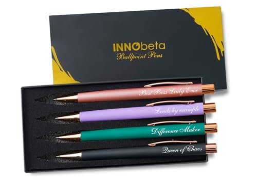 InnoBeta Boss Lady Gifts for Women, Ballpoint Pen Set of...