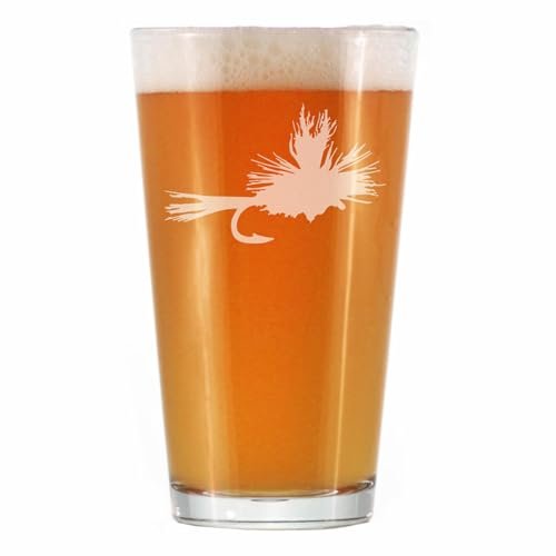 Fly Fishing Pint Glass for Beer - Unique Flyfishing...