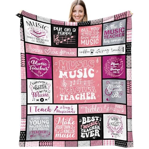 Music Teacher Gifts for Women Throw Blanket 60 x 50...