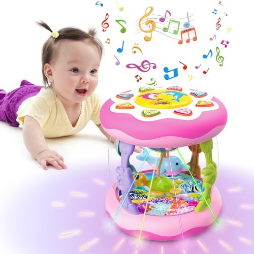 Baby Girl Toys for 6-12 Months Ocean Rotating Light Up...
