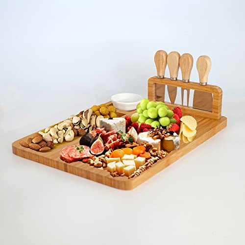 Aoibox Bamboo Cheese Board Set 14.17