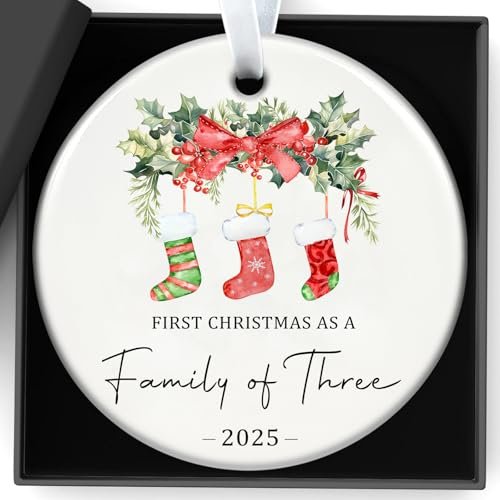 Christmas Ornaments 2025,Our First Christmas As A Family of...