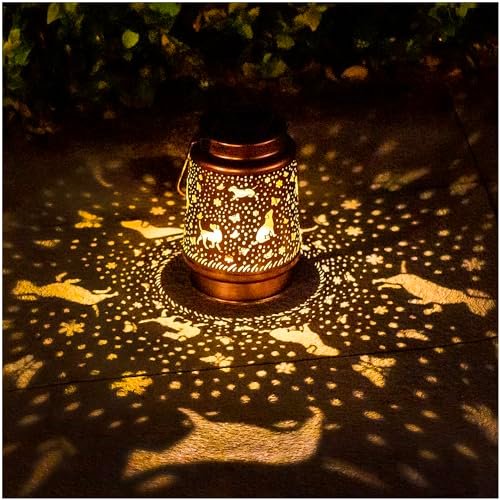 Dog Solar Lanterns Outdoor Waterproof Hanging Solar Lights...