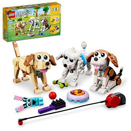 LEGO Creator 3 in 1 Adorable Dogs Building Toy Set,...