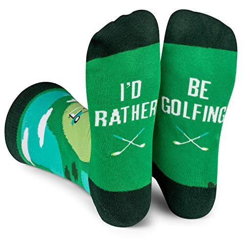 Lavley I'd Rather Be Golfing Socks – Funny Gift for...