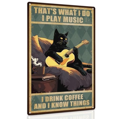 ALKB Guitar Art Black Cat Sign - Thats What I...