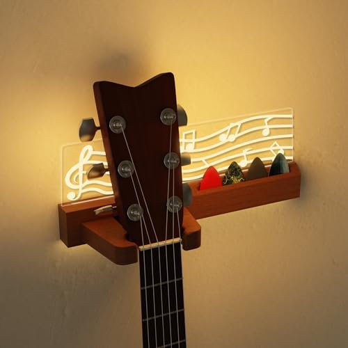 CoolGift Mart Guitar Wall Mount Stand with LED Lights -...