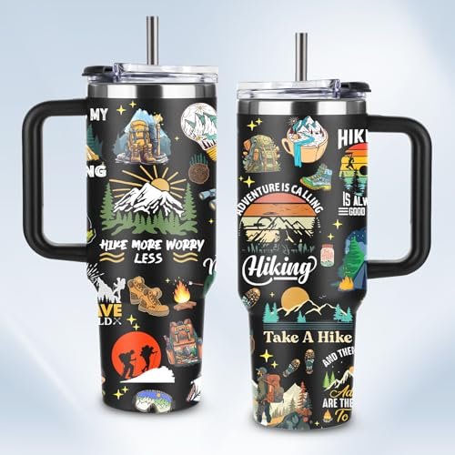 HYMONA 40oz Insulated Hiking Water Bottle - Double Wall...