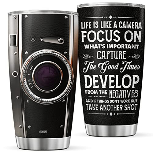 CUBICER Photographer Tumbler Stainless Steel 20 Oz Double...