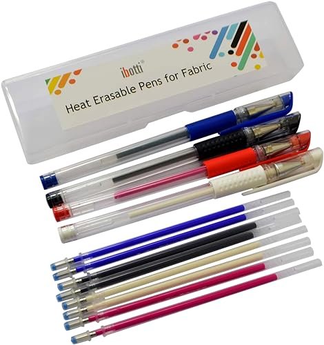 ibotti Heat Erase Pens for Fabric with 8 Free Refills...