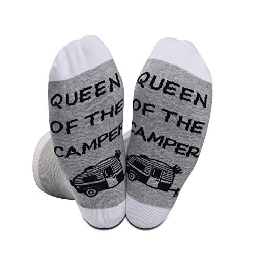 Queen of the Camper Socks: Outdoor Camping Novelty Socks...