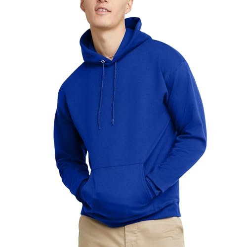 Hanes Men's Pullover EcoSmart Hooded Sweatshirt, Deep...