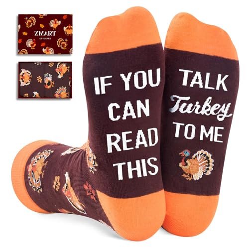 Turkey Socks for Women - Thanksgiving, Hostess Gifts for...