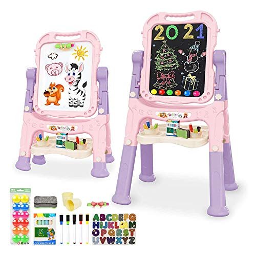 Mojitodon Art Easel for Kids, Adjustable Standing Rotatable...