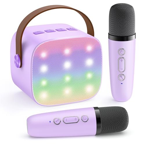 YLL Mini Karaoke Machine with 2 Wireless Microphones, TOP...
