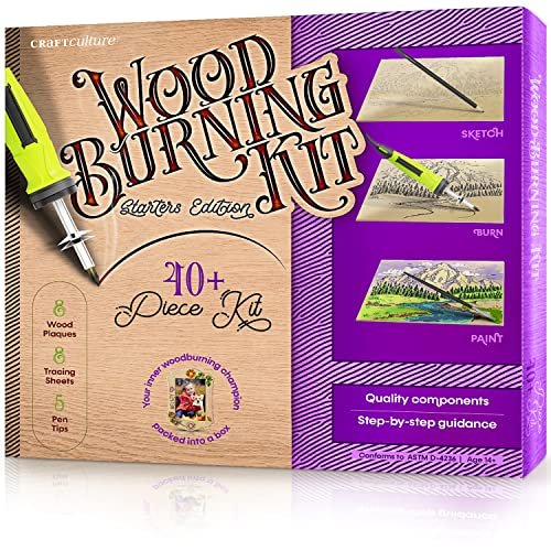 Craft Culture Beginners Wood Burning Kit for Kids and...