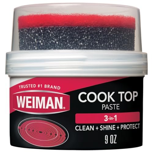 Weiman Cooktop Cleaner Paste, Easily Remove Burned-On Food,...